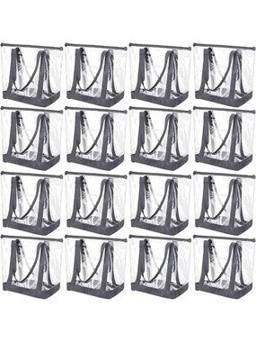 Clear Stadium Tote Bags - Bulk Set, Stylish & Durable, Perfect for Events